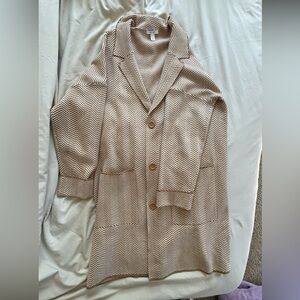 Nine West Tan Chevron Knit Sweater